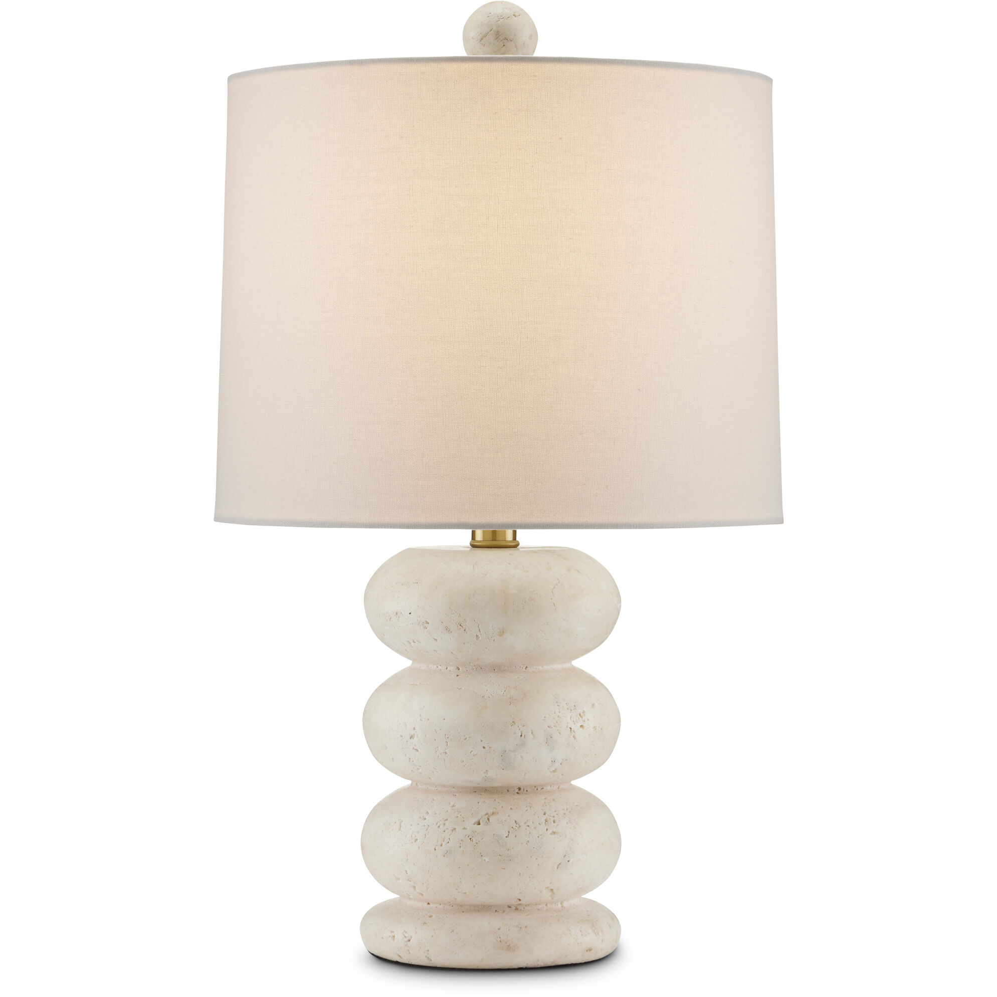 Girault 20.5 inch 150 watt Beige and Antique Brass Table Lamp Portable Light