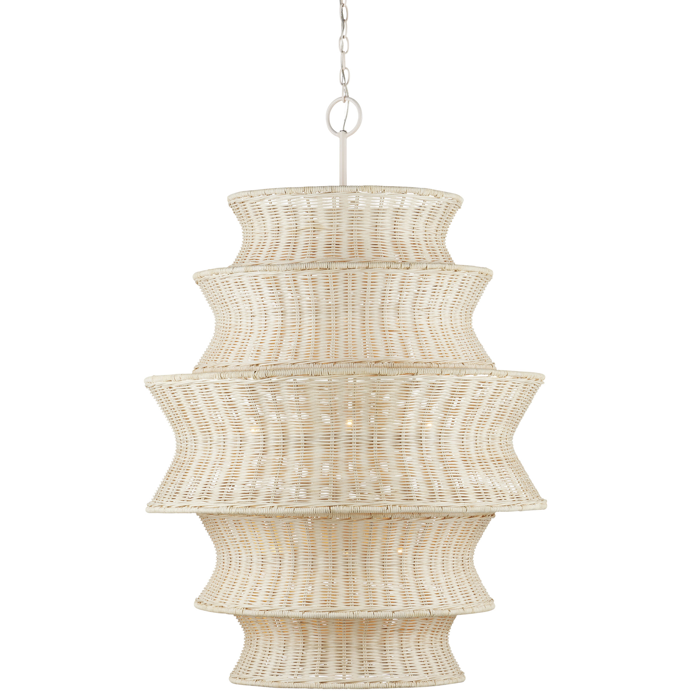 Phebe 9 Light 32 inch Bleached Natural and Vanilla Chandelier Ceiling Light, Large