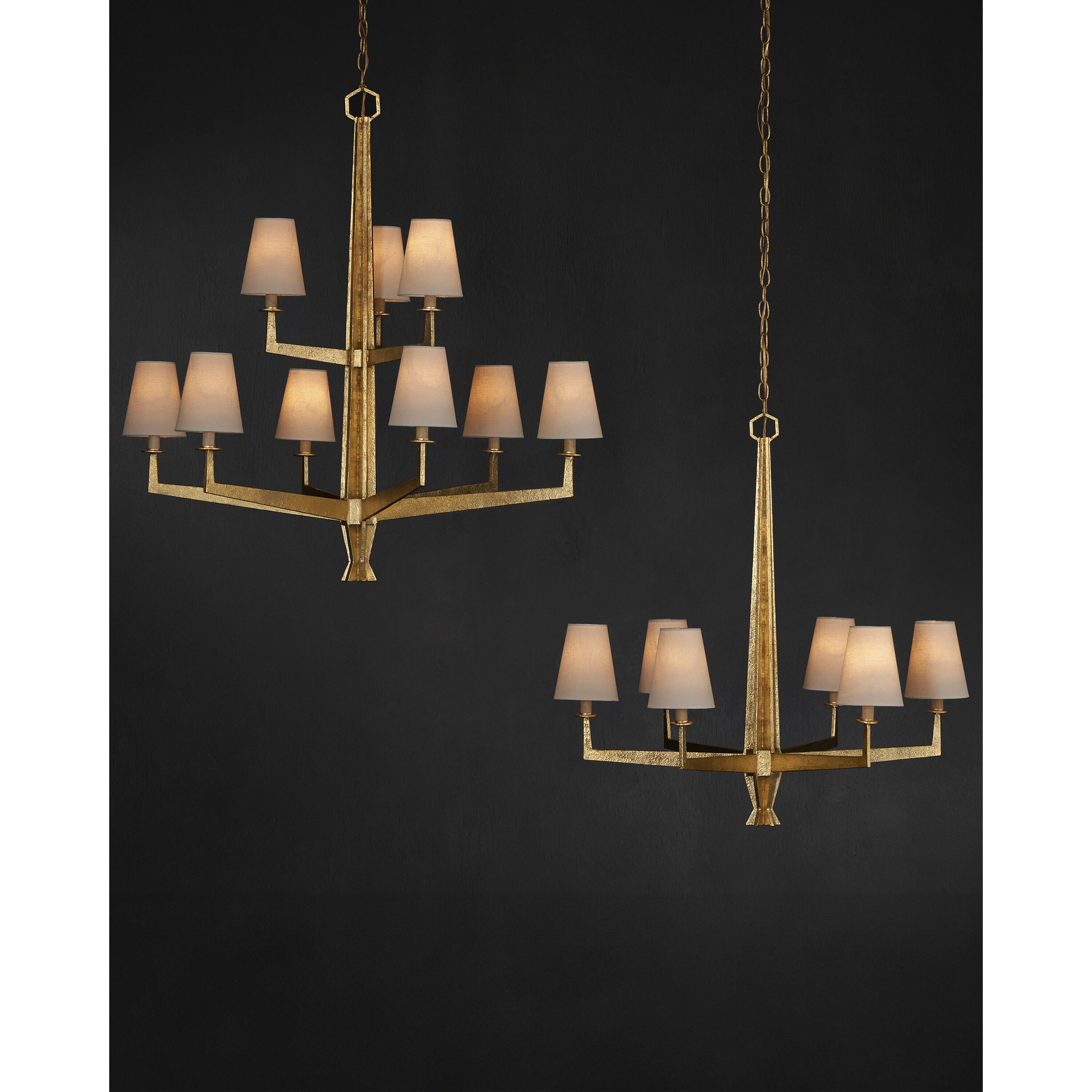 Goldfinch 6 Light 29.5 inch Washed Lucerne Gold Chandelier Ceiling Light, Medium