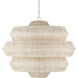 Antibes 9 Light 30 inch Bleached/Snow White Chandelier Ceiling Light