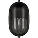 Maritime 1 Light 8.5 inch Matte Black/Clear Outdoor Wall Sconce