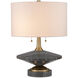 Jebel 23.25 inch 100 watt Natural/Brushed Brass Table Lamp Portable Light