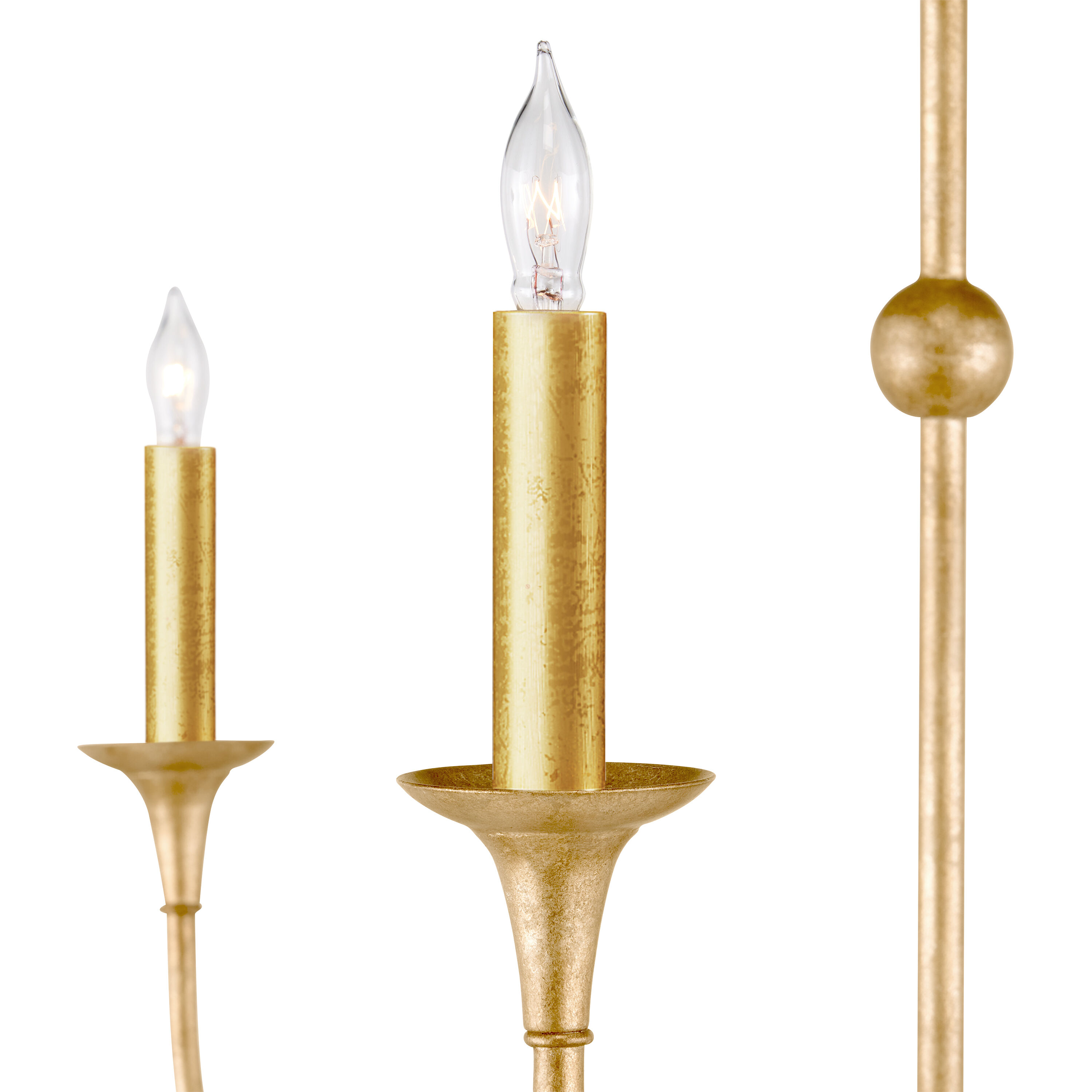 Nottaway 18 Light 60 inch Contemporary Gold Leaf/Contemporary Gold Chandelier Ceiling Light