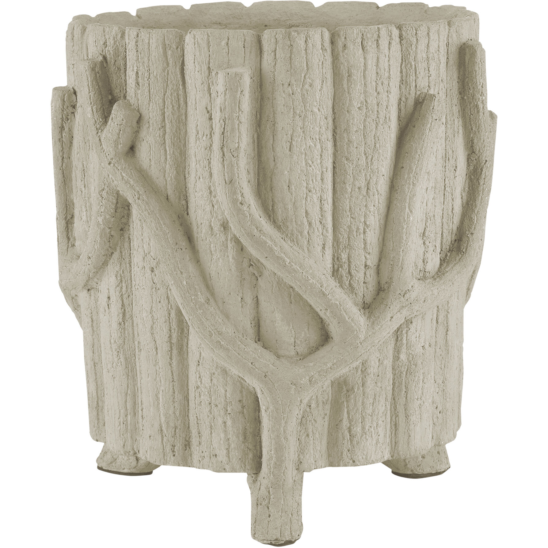 Faux Bois Portland and Faux Bois Planter, Medium