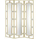Camille 83 inch Cream/Brushed Brass/Mirror Screen