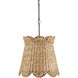 Annabelle 1 Light 14.5 inch Natural Pendant Ceiling Light, Small, Suzanne Duin Collection
