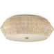 Antibes 2 Light 18.25 inch Bleached Natural/Snow White/White Flush Mount Ceiling Light