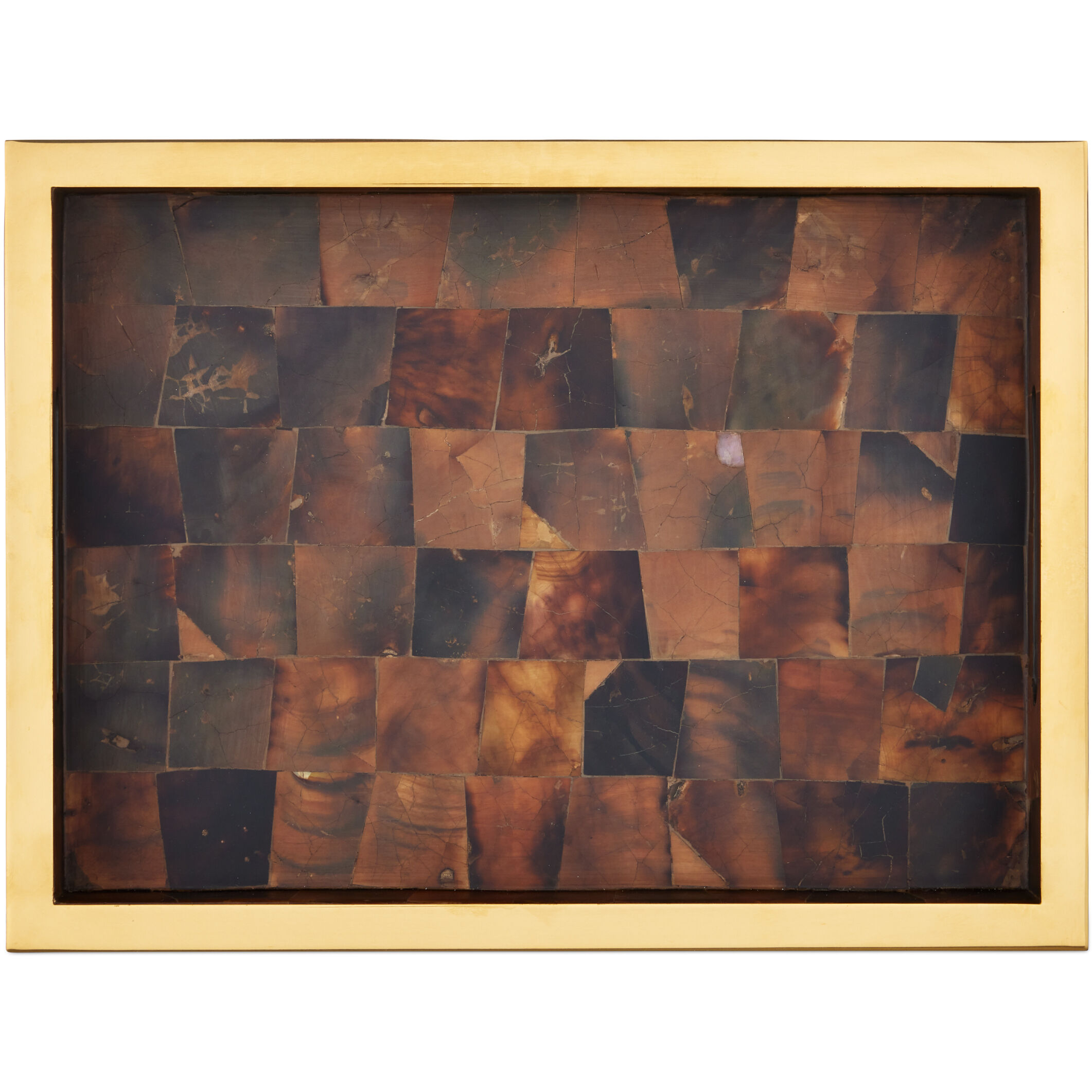 Casey Natural/Brass Trays, Set of 2