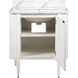 Briallen 30 X 34.25 inch Cerused White/Natural/White/Polished Brass Vanity with Undermount Sink