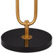 Glossary 66.5 inch 150 watt Contemporary Gold Leaf/Natural Floor Lamp Portable Light