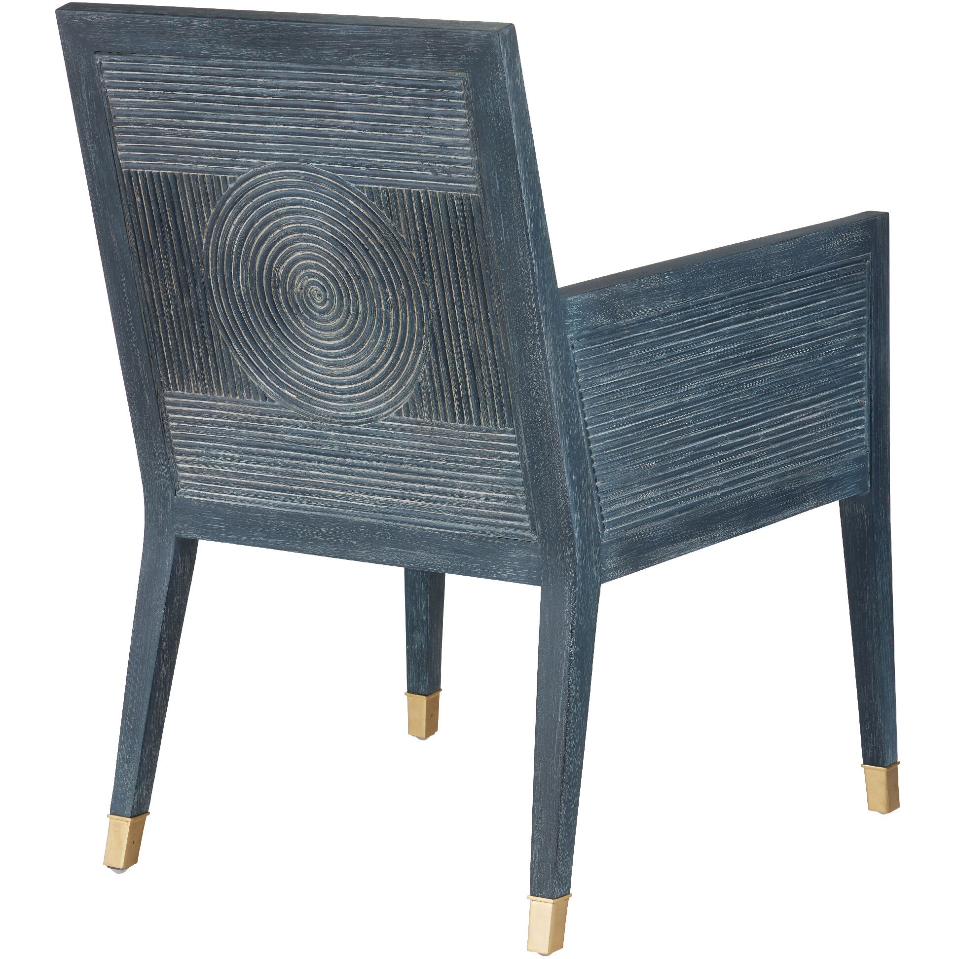 Santos Vintage Navy/Performance Barrett Dusk/Satin Brass Armchair
