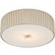 Caravel 1 Light 14 inch Silver Leaf Flush Mount Ceiling Light
