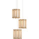 Daze 3 Light 11 inch Antique Brass/White/Painted Silver Multi-Drop Pendant Ceiling Light