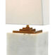 Annelore 16.5 inch 60 watt White/Antique Brass Table Lamp Portable Light