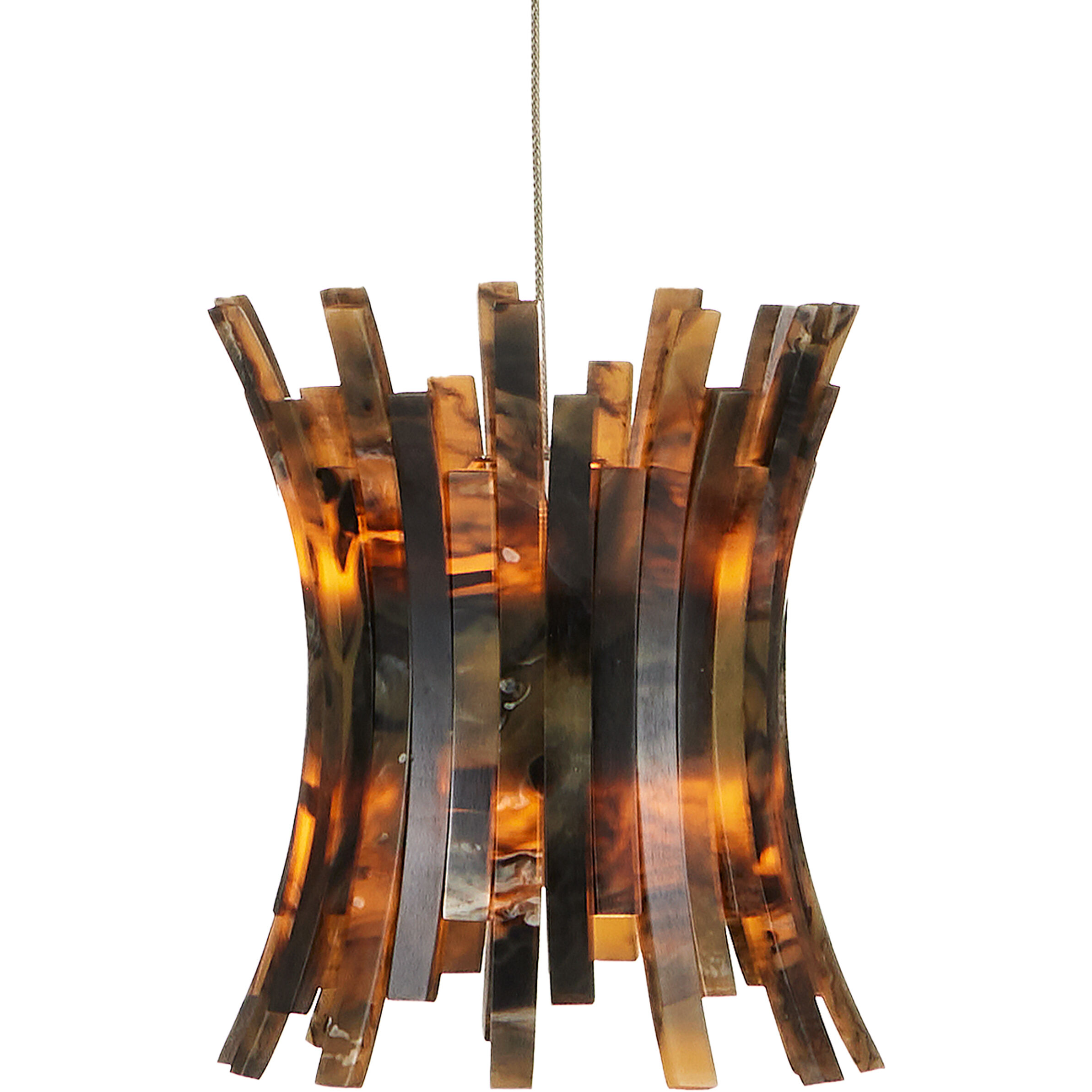 Alsop 15 Light 48 inch Brown and Black with Silver Multi-Drop Pendant Ceiling Light