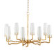 Mathilda 8 Light 36 inch White/Matte Gold Chandelier Ceiling Light