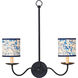 Marble Blue 5 inch Drum Chandelier Shade