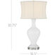 Zeta 30.75 inch 150.00 watt White/Clear Table Lamp Portable Light