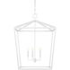 Denison 4 Light 26 inch Gesso White Chandelier Ceiling Light, Large