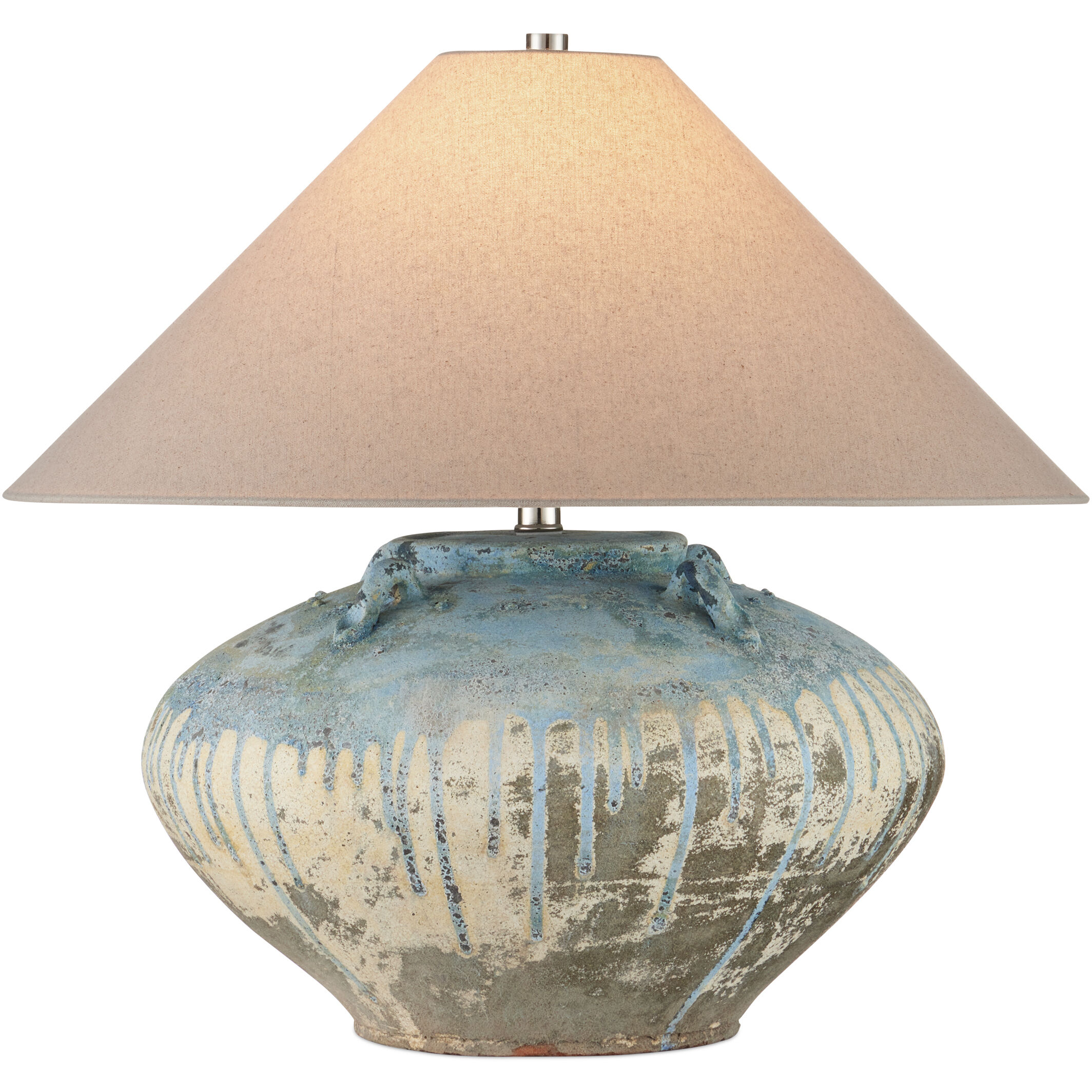 Catania 23 inch 60.00 watt Antique Blue Drip Table Lamp Portable Light