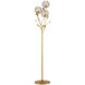 Dandelion 71.25 inch 60 watt Silver and Contemporary Gold Leaf Floor Lamp Portable Light