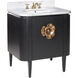 Briallen 30 X 34.25 inch Caviar Black/Natural/White/Light Antique Brass Vanity with Undermount Sink