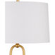Glossary 66.5 inch 150 watt Contemporary Gold Leaf/Natural Floor Lamp Portable Light