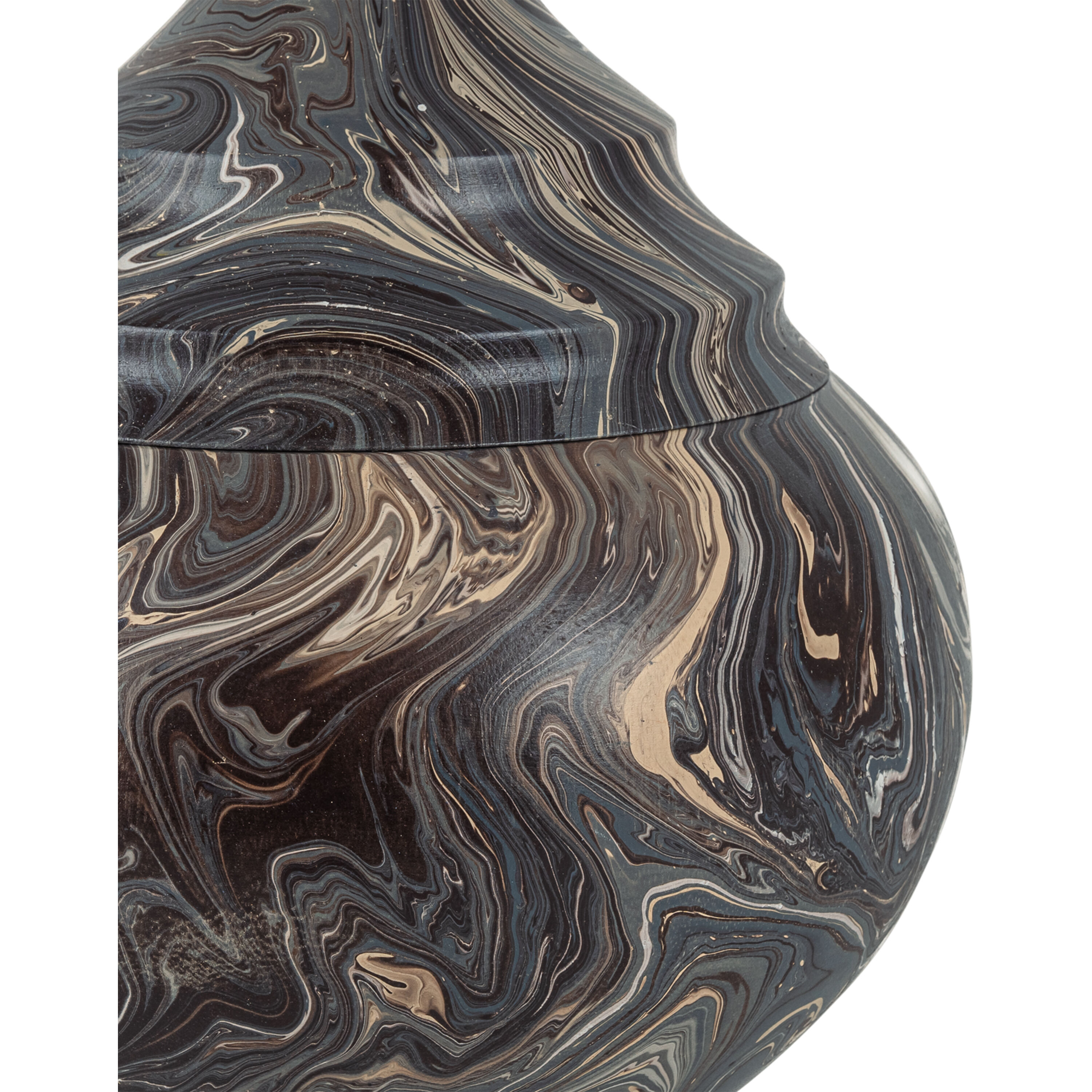 Marbleized Marbleized Brown Turret Box, Short