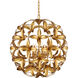 Helenium 6 Light 24 inch Contemporary Gold Leaf/Contemporary Gold Orb Chandelier Ceiling Light
