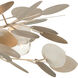 Lunaria 3 Light 19 inch Contemporary Silver Leaf Semi-Flush Mount Ceiling Light
