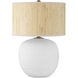 Zena 27 inch 150.00 watt Textured White Table Lamp Portable Light