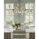 Lunaria 6 Light 51 inch Contemporary Silver Leaf Chandelier Ceiling Light