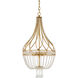 Ingenue 4 Light 14 inch Antique Gold Leaf Chandelier Ceiling Light