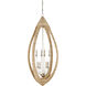 Menorca 8 Light 25 inch Contemporary Silver Leaf/Smokewood/Natural Rope Chandelier Ceiling Light, Large