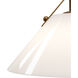 Bronwen 1 Light 19 inch Opaque White/Antique Brass Pendant Ceiling Light