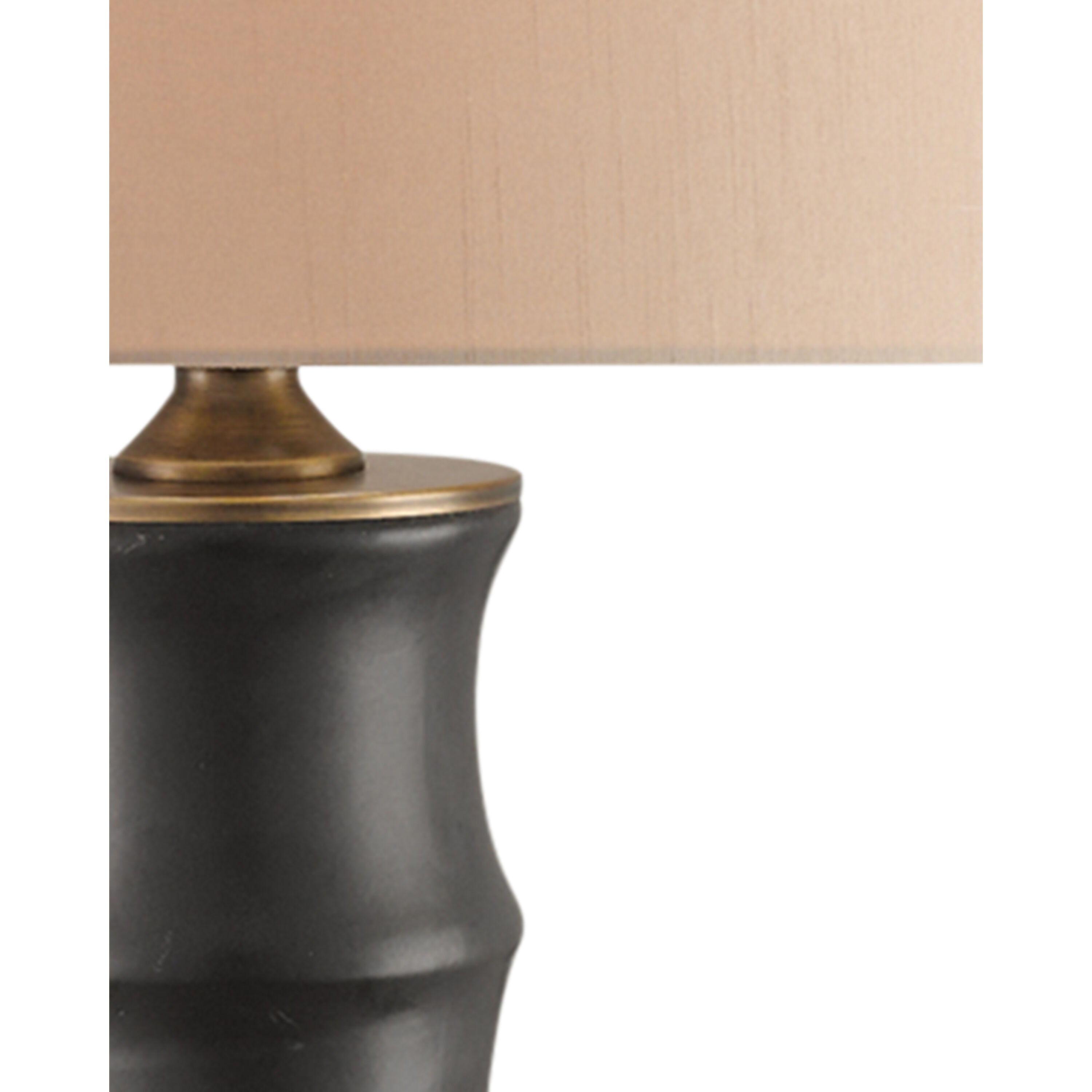 Roark 31.25 inch 150 watt Matte Black/Antique Brass Table Lamp Portable Light