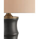 Roark 31.25 inch 150 watt Matte Black/Antique Brass Table Lamp Portable Light