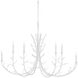 Twiggy 6 Light 48 inch Gesso White Chandelier Ceiling Light