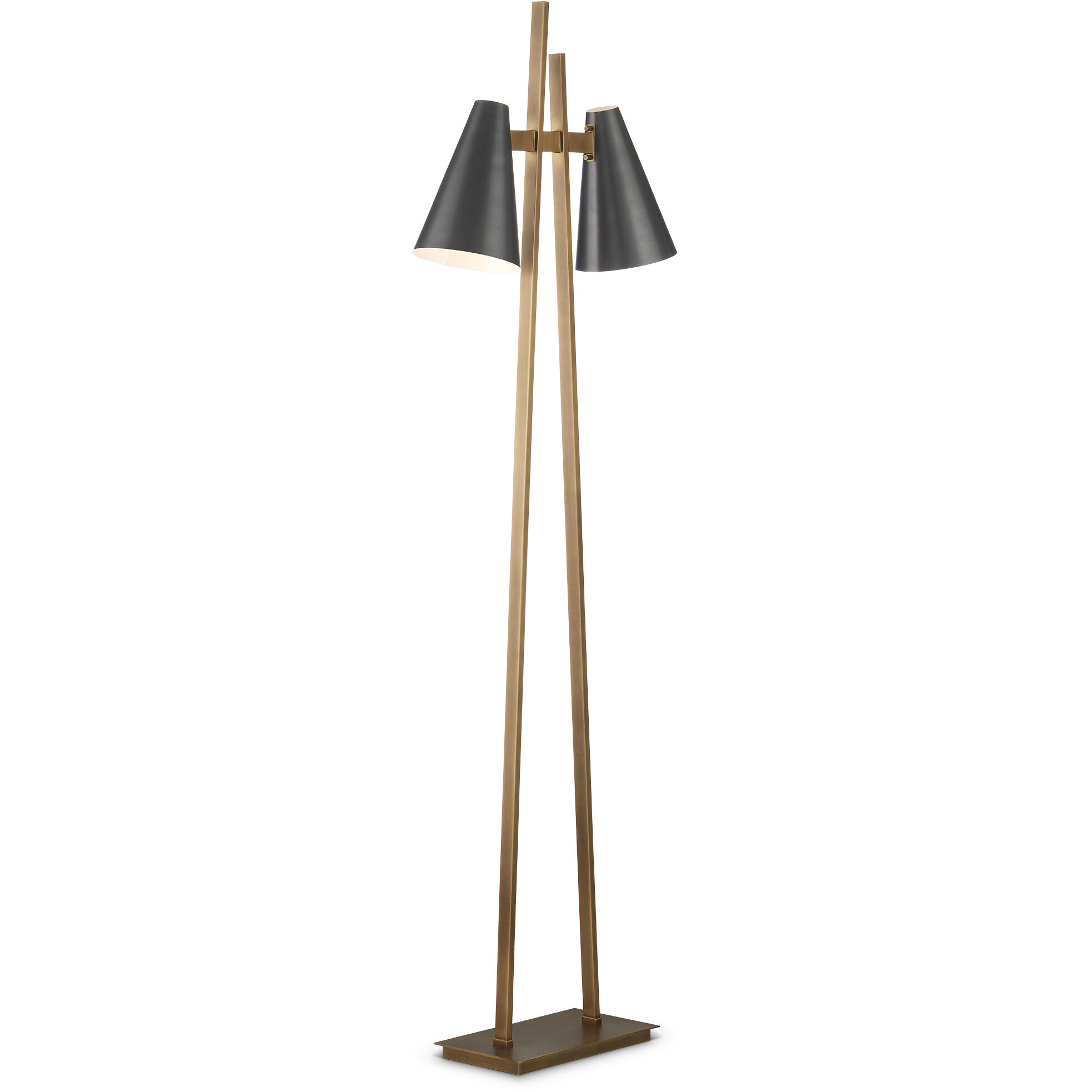 Duet 63.5 inch 9 watt Oil Rubbed Bronze/Antique Brass Floor Lamp Portable Light