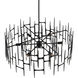Attingham 6 Light 31.25 inch Satin Black Chandelier Ceiling Light