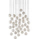 Finhorn 36 Light 36 inch Painted Silver/Pearl Multi-Drop Pendant Ceiling Light