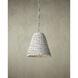 Overlay 1 Light 12.5 inch White Pendant Ceiling Light