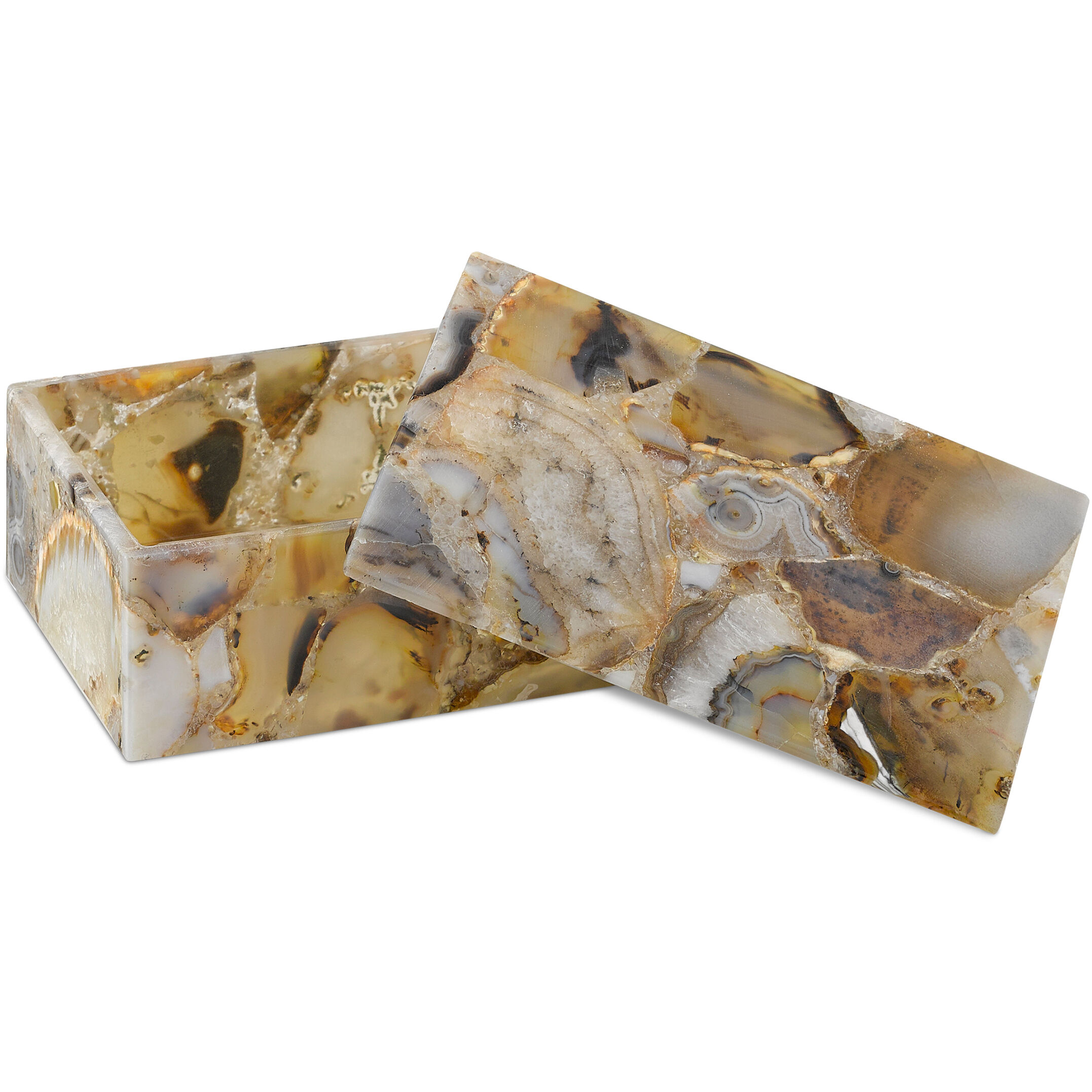 Malaga 4.5 inch Black Agate Box, Small