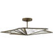 Stargazer 3 Light 30 inch Pyrite Bronze/Raj Mirror Semi-Flush Mount Ceiling Light