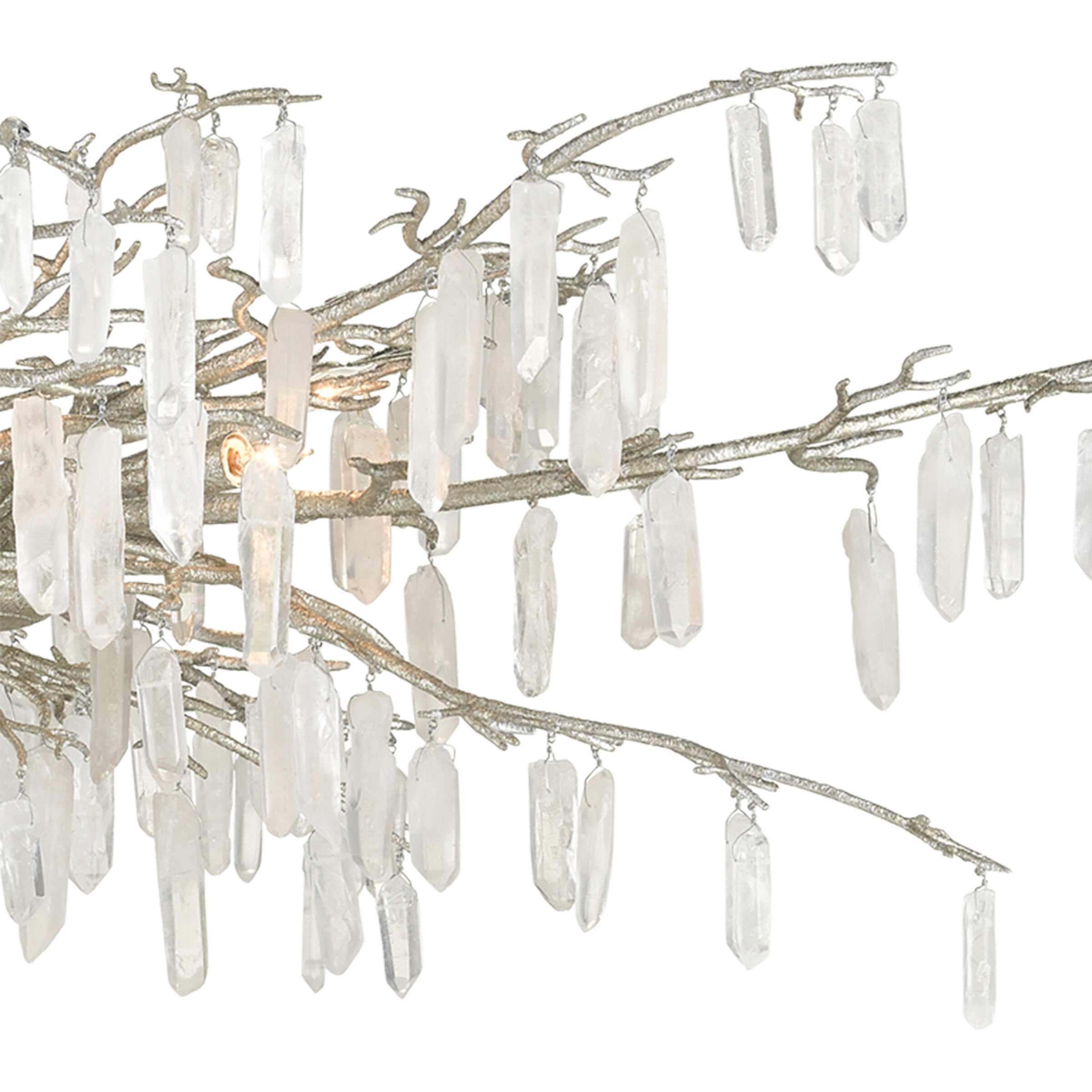 Forest Dawn 8 Light 60.25 inch Textured Silver Chandelier Ceiling Light, Aviva Stanoff Collection