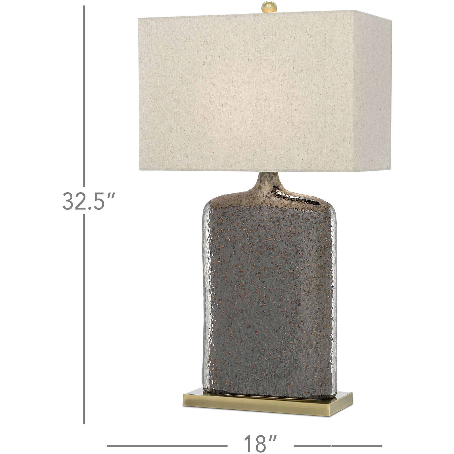 Musing 32.5 inch 150 watt Rustic Metallic Bronze Table Lamp Portable Light