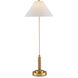 Ippolito 36.5 inch 60 watt Antique Brass and Natural Console Lamp Portable Light