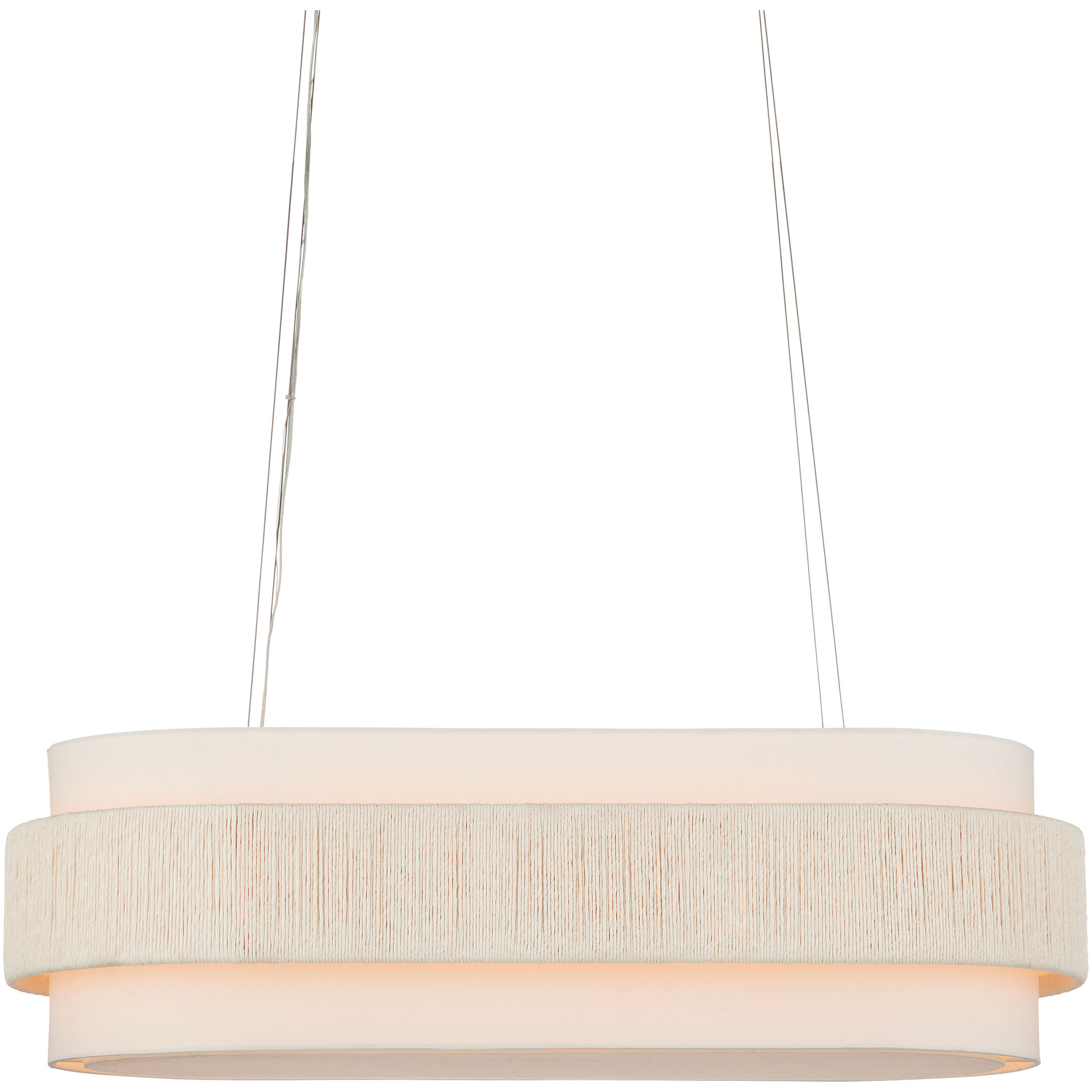 Monreale 5 Light 39.5 inch White/Sugar White Oval Chandelier Ceiling Light