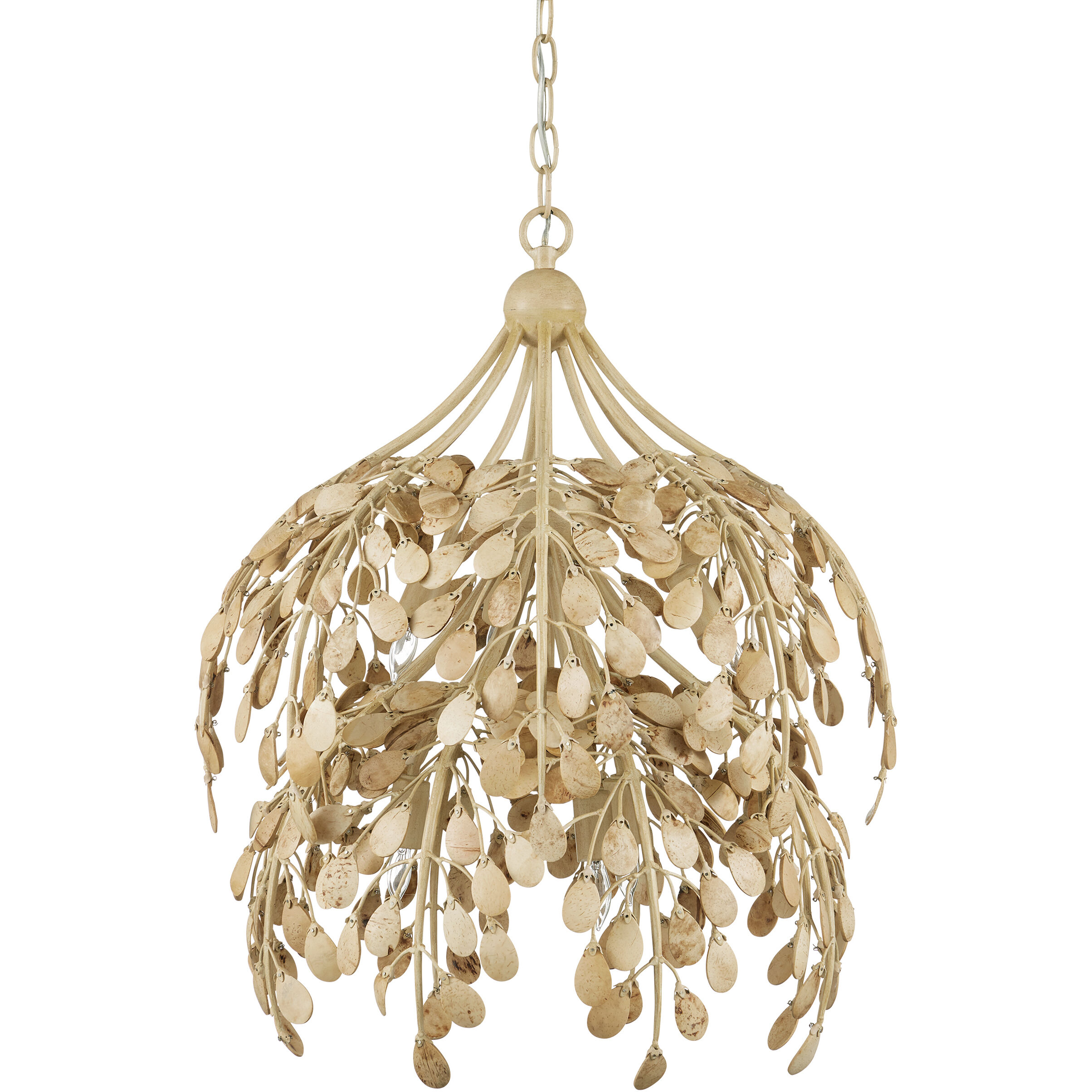 Maypan 6 Light 20 inch Coco Cream/Natural Pendant Ceiling Light
