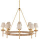 Vichy 8 Light 35.5 inch Natural/Contemporary Gold Leaf/Contemporary Gold Chandelier Ceiling Light, Suzanne Duin Collection